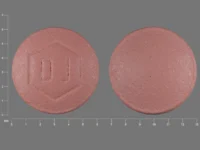 Pill with imprint DJ, red, round, 6 mm (Estradiol Valerate/Dienogest Estradiol Valerate 2 mg / Dienogest 2 mg)