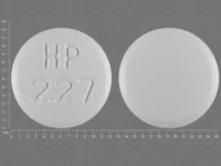 Pill with imprint HP 227, white, round, 12 mm (Acyclovir 400 mg)