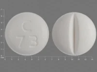 Pill with imprint C 73, white, round, 7 mm (Metoprolol Tartrate 25 mg)
