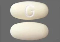 Pill with imprint G, yellow, oval, 21 mm (Colestipol Hydrochloride 1 g)