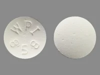 Pill with imprint WPI 858, white, round, 10 mm (Bupropion Hydrochloride 100 mg)