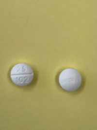 Pill with imprint 25 102 JACOBUS, white, round, 6 mm (Dapsone Tablets 25 mg)