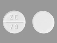 Pill with imprint ZC 79, white, round, 6 mm (Lamotrigine 25 mg)