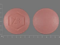 Pill with imprint Z, pink, round, 6 mm (Drospirenone/Ethinyl Estradiol/Levomefolate Calcium and Levomefolate Calcium Drospirenone 3 mg / Ethinyl Estradiol 0.02 mg / Levomefolate Calcium 0.451 mg)