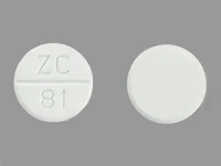 Pill with imprint ZC 81, white, round, 11 mm (Lamotrigine 150 mg)
