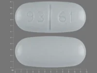 Pill with imprint 93 61, blue, oval, 12 mm (Sotalol Hydrochloride 80 mg)