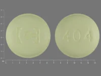 Pill with imprint C 404, yellow, round, 6 mm (Tiagabine Hydrochloride 4 mg)
