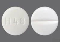 Pill with imprint H 48, white, round, 11 mm (Sulfamethoxazole and Trimethoprim Sulfamethoxazole 400 mg / Trimethoprim 80 mg)