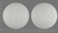 Pill with imprint IP 464, white, round, 13 mm (Ibuprofen 400 mg)