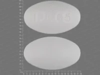 Pill with imprint IP 465, white, oval, 17 mm (Ibuprofen 600 mg)