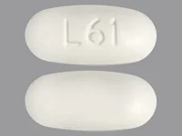 Pill with imprint L61, white, oval, 21 mm (Colesevelam Hydrochloride 625 mg)