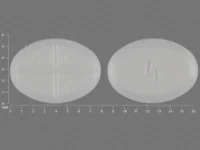 Pill with imprint 42 16 V 4, white, oval, 8 mm (Methylprednisolone 4 mg)