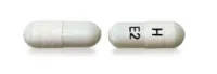 Pill with imprint H E2, white, capsule, 14 mm (Esomeprazole Magnesium 20 mg)