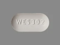 Pill with imprint WES 302, white, capsule, 15 mm (Hydrocodone Bitartrate and Acetaminophen Hydrocodone Bitartrate 7.5 mg / Acetaminophen 325 mg)