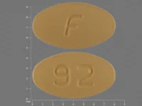 Pill with imprint F 92, yellow, oval, 8 mm (Ondansetron Hydrochloride 8 mg)