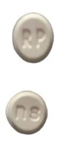 Pill with imprint RP n8, orange, round, 11 mm (Buprenorphine and Naloxone Buprenorphine 8 mg / Naloxone 2 mg)