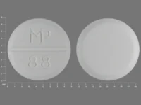 Pill with imprint MP 88, white, round, 8 mm (Albuterol Sulfate 4 mg)