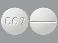 Pill with imprint 662, white, round, 11 mm (Spironolactone 100 mg)