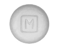 Pill with imprint M, white, round, 6 mm (Diphenoxylate Hydrochloride and Atropine Sulfate Diphenoxylate Hydrochloride 2.5 mg / Atropine Sulfate 0.025 mg)