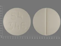 Pill with imprint 54 346, white, round, 11 mm (Lithium Carbonate 450 mg)
