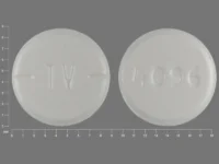 Pill with imprint 4096 TV, white, round, 9 mm (Baclofen 10 mg)