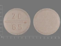 Pill with imprint ZC 65, orange, round, 7 mm (Venlafaxine 37.5 mg)