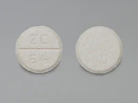 Pill with imprint ZC 64, orange, round, 6 mm (Venlafaxine 25 mg)