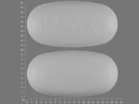 Pill with imprint IP 466, white, capsule, 19 mm (Ibuprofen 800 mg)