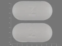 Pill with imprint Z 2, white, capsule, 8 mm (Losartan Potassium 25 mg)