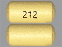 Pill with imprint 212, yellow, round, 12 mm (Methylphenidate Hydrochloride 18 mg)