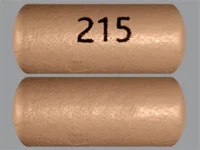 Pill with imprint 215, brown, round, 15 mm (Methylphenidate Hydrochloride 54 mg)