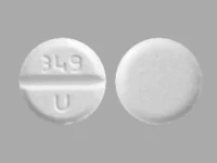 Pill with imprint 349 U, white, round, 8 mm (Allopurinol 100 mg)