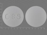 Pill with imprint C89, white, round, 7 mm (Sildenafil 20 mg)