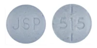 Pill with imprint JSP 515, purple, round, 7 mm (Levothyroxine Sodium 75 mcg)