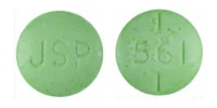 Pill with imprint JSP 561, green, round, 7 mm (Levothyroxine Sodium 0.088 mg)