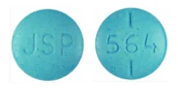 Pill with imprint JSP 564, blue, round, 7 mm (Levothyroxine Sodium 0.137 mg)
