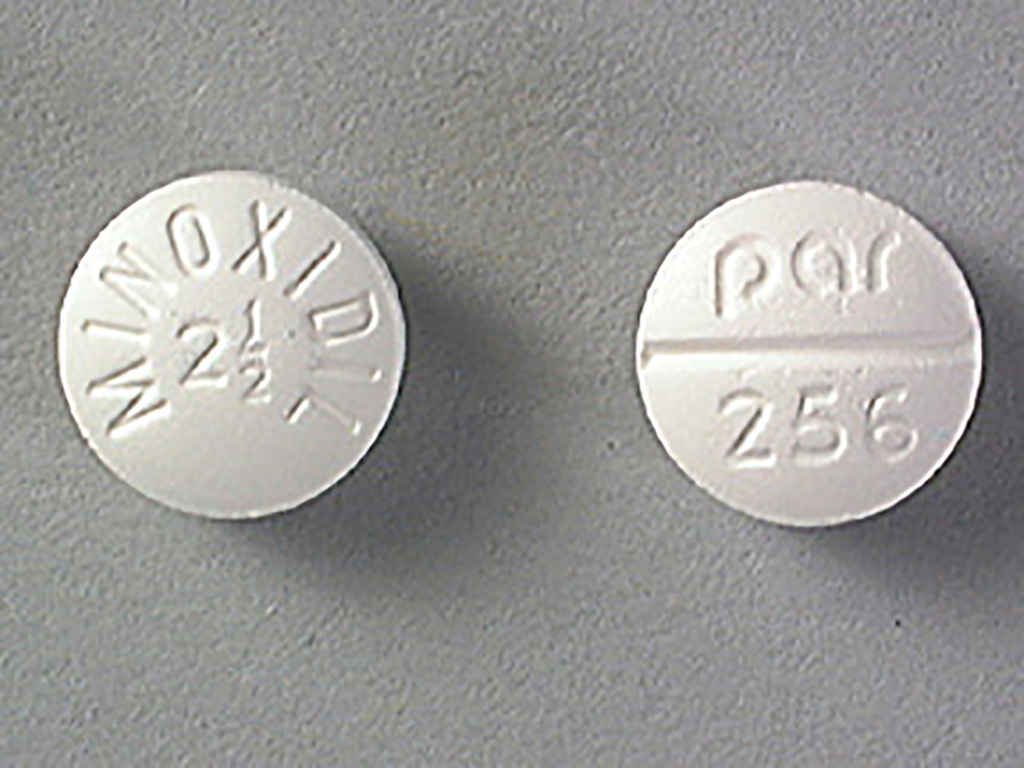 Pill with imprint par 256 MINOXIDIL 2 1 2, white, round, 7 mm (Minoxidil 2.5 mg)