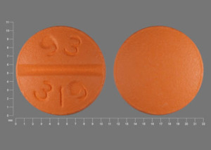 Pill with imprint 93 319, orange, round, 10 mm (Diltiazem Hydrochloride 60 mg)