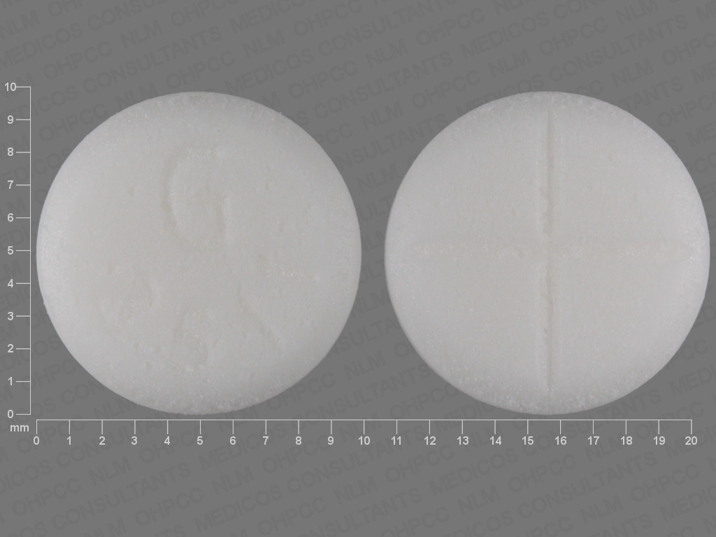 Pill with imprint G3511, white, round, 10 mm (Pyridostigmine Bromide 60 mg)