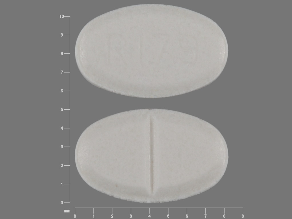 Pill with imprint R179, white, oval, 8 mm (Tizanidine 2 mg)