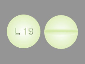 Pill with imprint L19, green, round, 6 mm (Levothyroxine Sodium 0.088 mg)