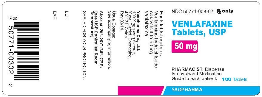 Pill with imprint Y03, pink, round, 8 mm (Venlafaxine Hydrochloride 50 mg)
