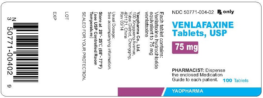 Pill with imprint Y04, pink, round, 9 mm (Venlafaxine Hydrochloride 75 mg)