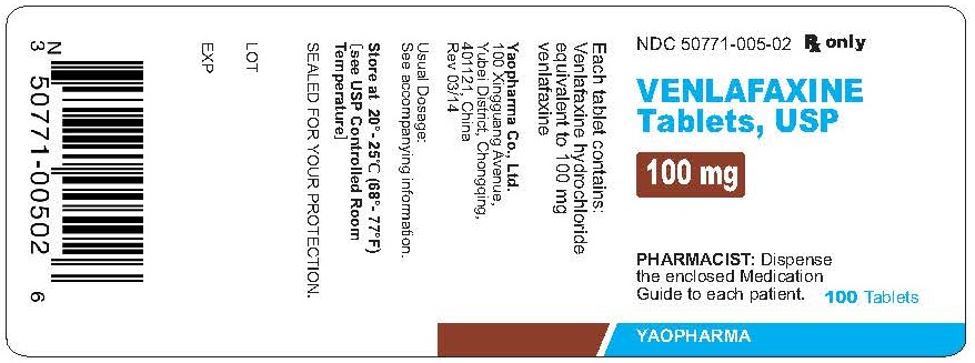 Pill with imprint Y05, pink, round, 10 mm (Venlafaxine Hydrochloride 100 mg)