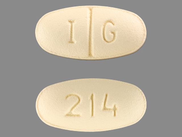 Pill with imprint 214 IG, yellow, oval, 13 mm (Sertraline Hydrochloride 100 mg)