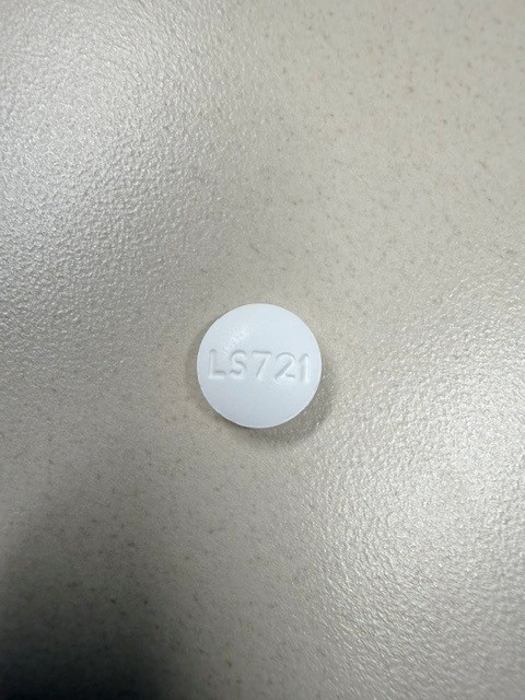 Pill with imprint LS 721, white, round, 11 mm (Acetazolamide 250 mg)