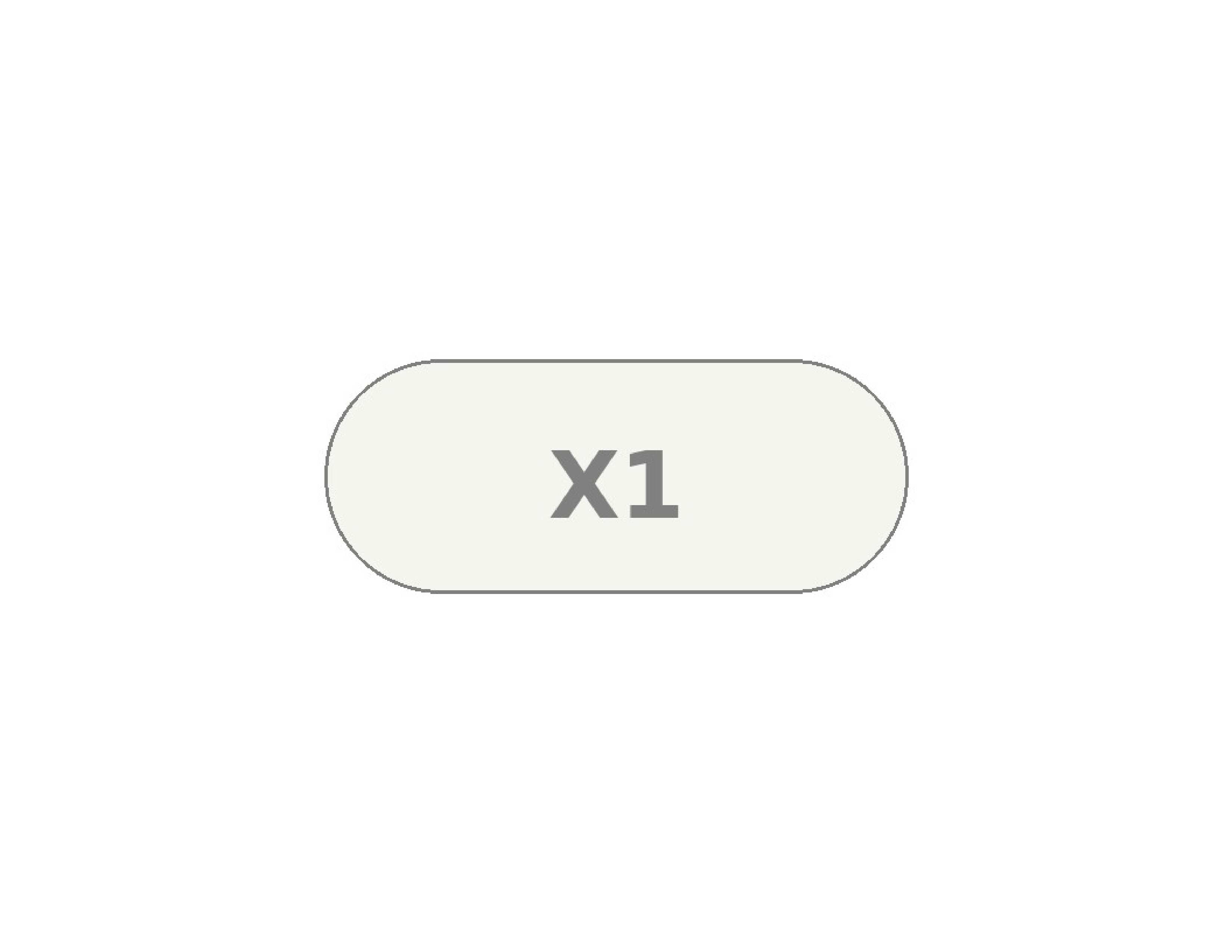 Pill with imprint X1, white, oval, 19 mm (Sevelamer Carbonate 800 mg)