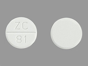 Pill with imprint ZC 81, white, round, 11 mm (Lamotrigine 150 mg)