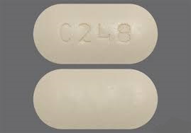 Pill with imprint C248, orange, capsule, 21 mm (Darunavir 600 mg)
