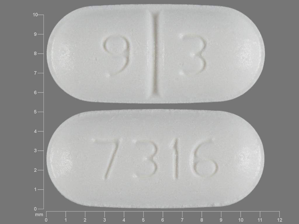 Pill with imprint 9 3 7316, white, oval, 11 mm (Desmopressin Acetate 0.1 mg)